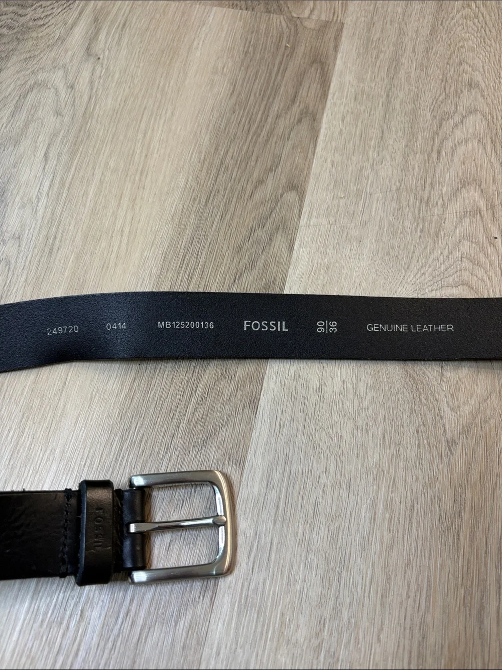 Fossil Men's Joe Black Leather Belt Size 36/90 business casual classic essential
